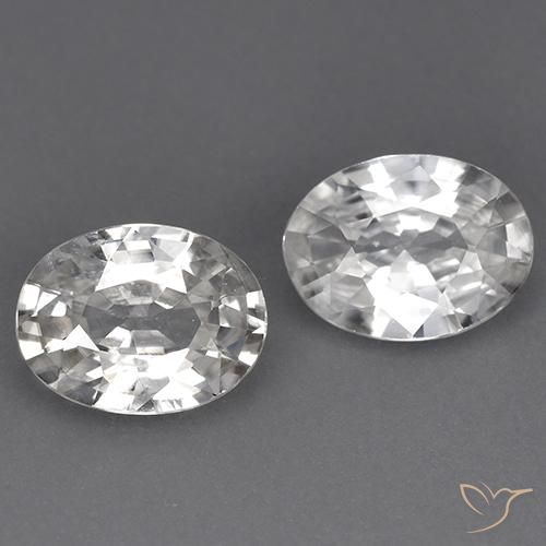 1.96ctw Natürlicher Weiß Zirkon, Oval, VS