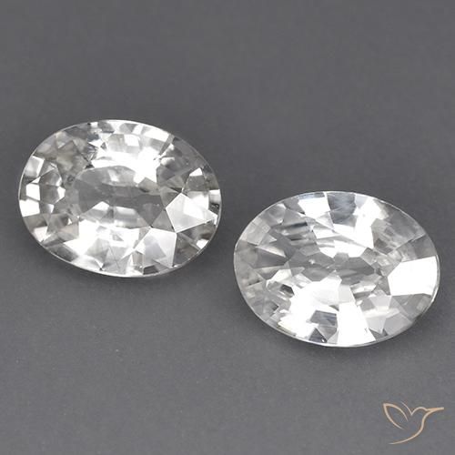 1.96 ct natürliche Weiß Zirkon-Edelsteine, Oval, VS