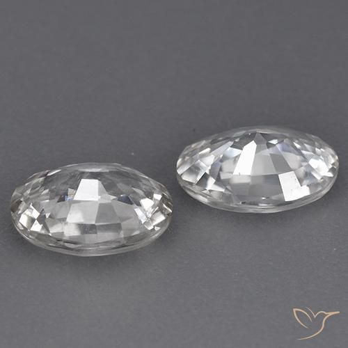 1.96 ct natürliche Weiß Zirkon-Edelsteine, Oval, VS