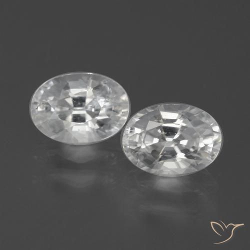 2.57ctw Natürlicher Weiß Zirkon, Oval, VS