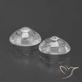 2.57 ct natürliche Weiß Zirkon-Edelsteine, Oval, VS
