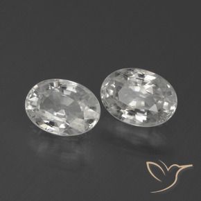 2.42 ct natürliche Weiß Zirkon-Edelsteine, Oval, VS