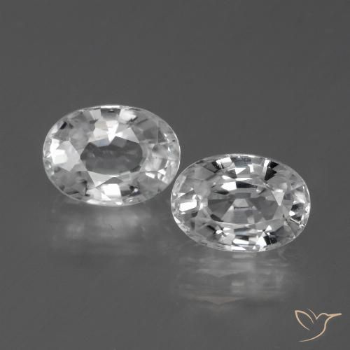 2.85ctw Natürlicher Klares Weiß Zirkon, Oval, VVS