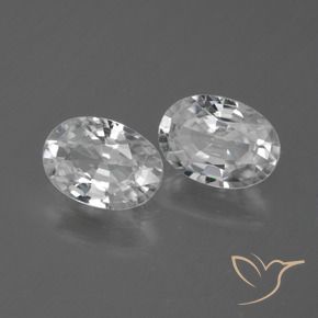 2.32 ct natürliche Weiß Zirkon-Edelsteine, Oval, VVS