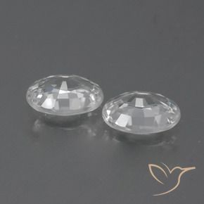 2.32 ct natürliche Weiß Zirkon-Edelsteine, Oval, VVS