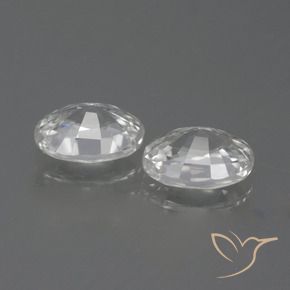 2.55 ct natürliche Weiß Zirkon-Edelsteine, Oval, VVS