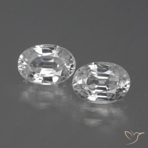 2.54ctw Natürlicher Weiß Zirkon, Oval, VVS