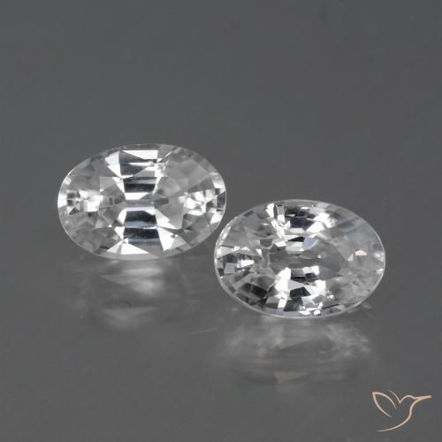 2.37ctw Natürlicher Klares Weiß Zirkon, Oval, VVS