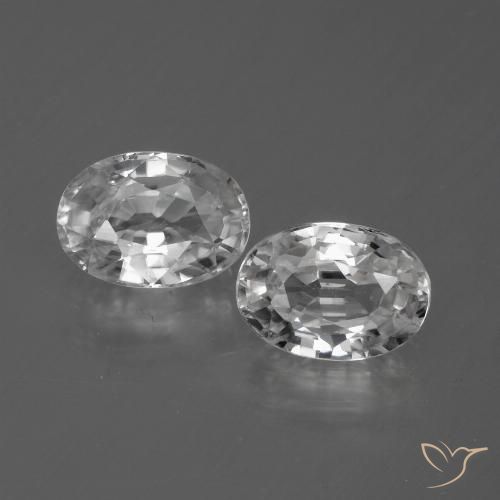 2.54ctw Natürlicher Klares Weiß Zirkon, Oval, VS