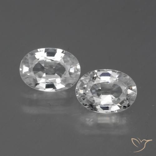 2.59ctw Natürlicher Weiß Zirkon, Oval, VS