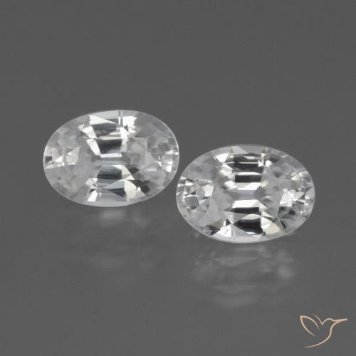 2.36ctw Natürlicher Weiß Zirkon, Oval, VVS