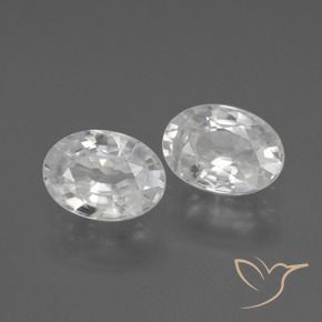 2.48 ct natürliche Weiß Zirkon-Edelsteine, Oval, VVS-VS