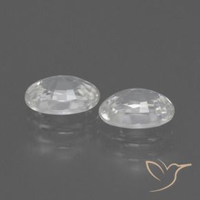 2.48 ct natürliche Weiß Zirkon-Edelsteine, Oval, VVS-VS