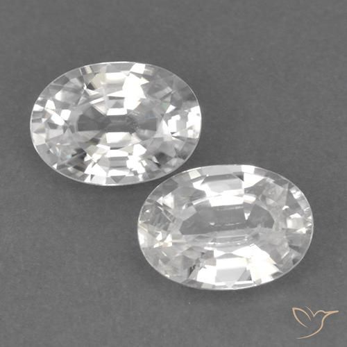 2.48ctw Natürlicher Weiß Zirkon, Oval, VVS