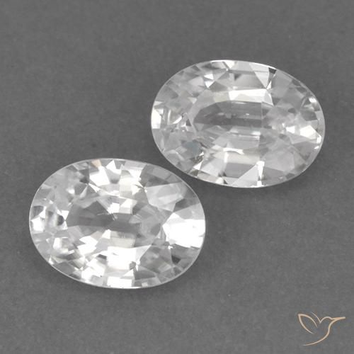 2.48 ct natürliche Weiß Zirkon-Edelsteine, Oval, VVS