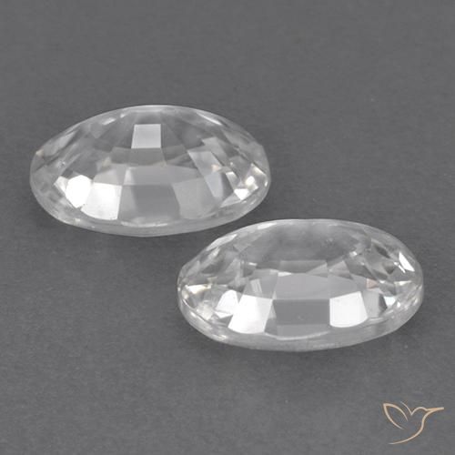2.48 ct natürliche Weiß Zirkon-Edelsteine, Oval, VVS