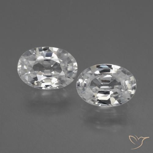 2.41ctw Natürlicher Weiß Zirkon, Oval, VVS