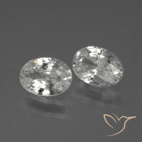 2.14 ct natürliche Weiß Zirkon-Edelsteine, Oval, VVS