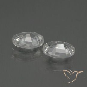 2.14 ct natürliche Weiß Zirkon-Edelsteine, Oval, VVS
