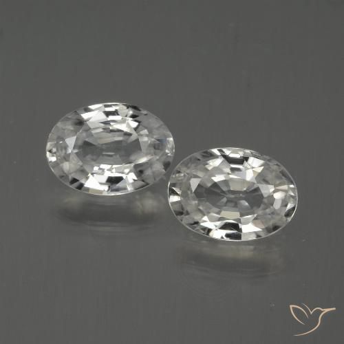 2.10ctw Natürlicher Weiß Zirkon, Oval, VVS