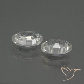 2.10 ct natürliche Weiß Zirkon-Edelsteine, Oval, VVS