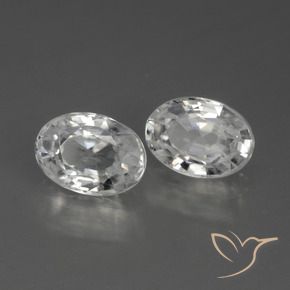 2.59 ct natürliche Weiß Zirkon-Edelsteine, Oval, VVS-VS