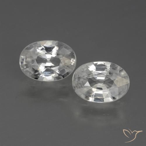 2.31ctw Natürlicher Weiß Zirkon, Oval, VVS-VS