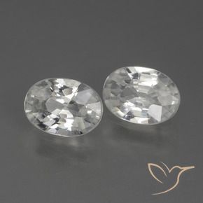 2.31 ct natürliche Weiß Zirkon-Edelsteine, Oval, VVS-VS
