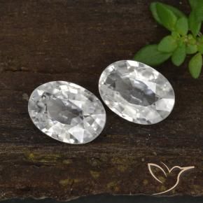 2.30 ct natürliche Weiß Zirkon-Edelsteine, Oval, VVS-VS