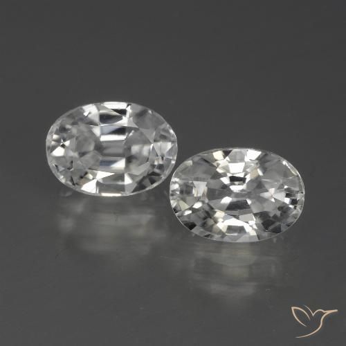 2.80ctw Natürlicher Weiß Zirkon, Oval, VVS