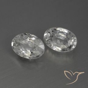 2.53 ct natürliche Weiß Zirkon-Edelsteine, Oval, VS