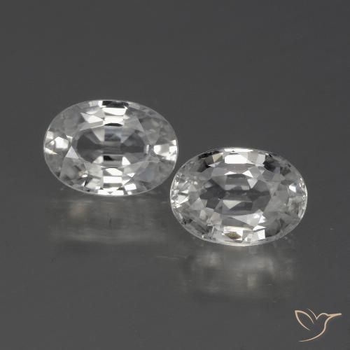 2.68ctw Natürlicher Weiß Zirkon, Oval, VVS