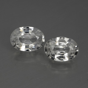 2.28 ct natürliche Weiß Zirkon-Edelsteine, Oval Schliff, VVS