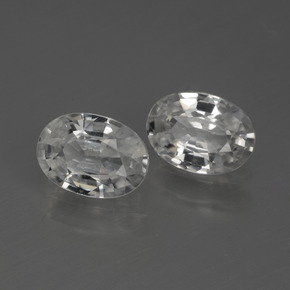 2.28 ct natürliche Weiß Zirkon-Edelsteine, Oval Schliff, VVS