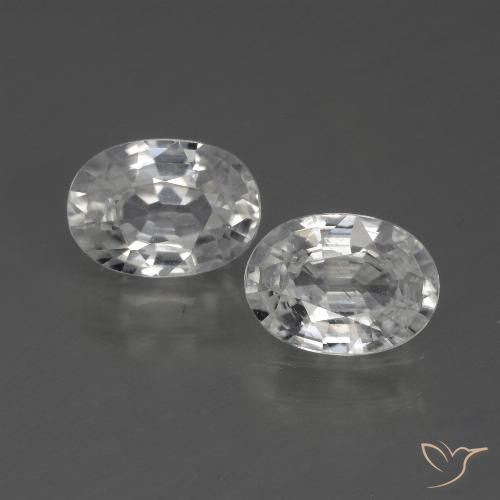 2.30ctw Natürlicher Weiß Zirkon, Oval, VS
