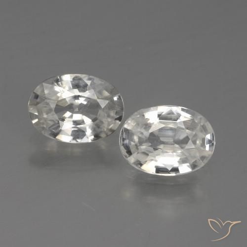 2.15ctw Natürlicher Weiß Zirkon, Oval, VS