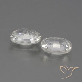 2.15 ct natürliche Weiß Zirkon-Edelsteine, Oval, VS