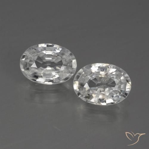 2.29ctw Natürlicher Weiß Zirkon, Oval, VS