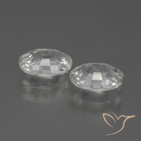 2.29 ct natürliche Weiß Zirkon-Edelsteine, Oval, VS