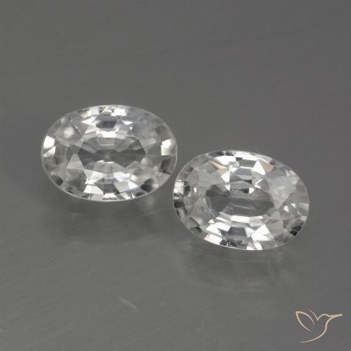 2.39ctw Natürlicher Weiß Zirkon, Oval, VVS-VS