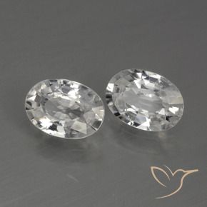 2.39 ct natürliche Weiß Zirkon-Edelsteine, Oval, VVS-VS