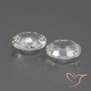 2.39 ct natürliche Weiß Zirkon-Edelsteine, Oval, VVS-VS