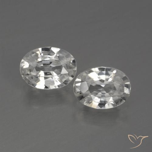 1.96ctw Natürlicher Weiß Zirkon, Oval, VVS