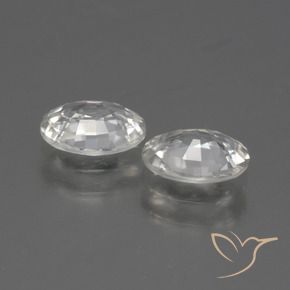 1.96 ct natürliche Weiß Zirkon-Edelsteine, Oval, VVS