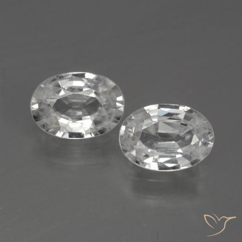 2.28ctw Natürlicher Weiß Zirkon, Oval, VVS