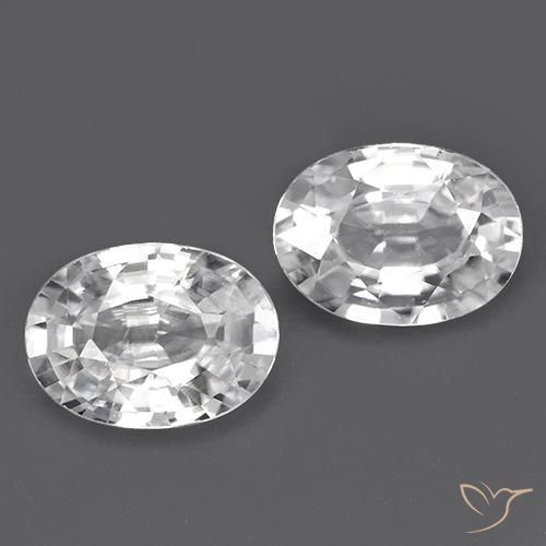 2.30ctw Natürlicher Weiß Zirkon, Oval, VVS-VS