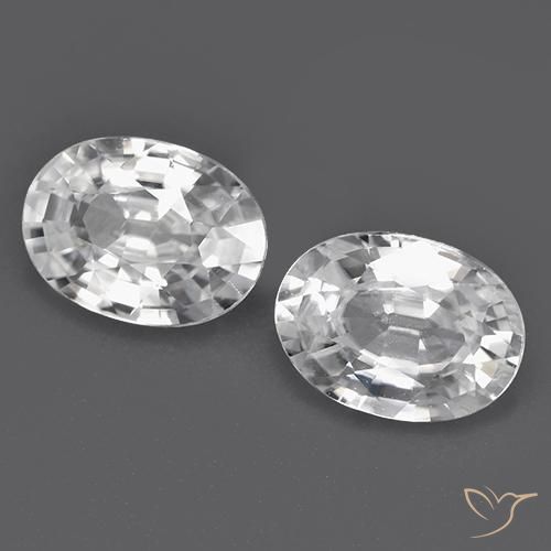 2.30 ct natürliche Weiß Zirkon-Edelsteine, Oval, VVS-VS