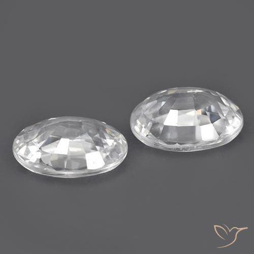 2.30 ct natürliche Weiß Zirkon-Edelsteine, Oval, VVS-VS