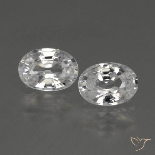 2.48ctw Natürlicher Weiß Zirkon, Oval, VS