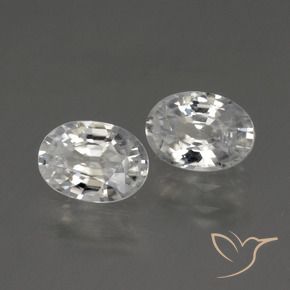 2.48 ct natürliche Weiß Zirkon-Edelsteine, Oval, VS
